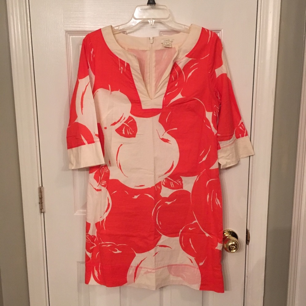 J. Crew abstract elbow sleeve shift dress